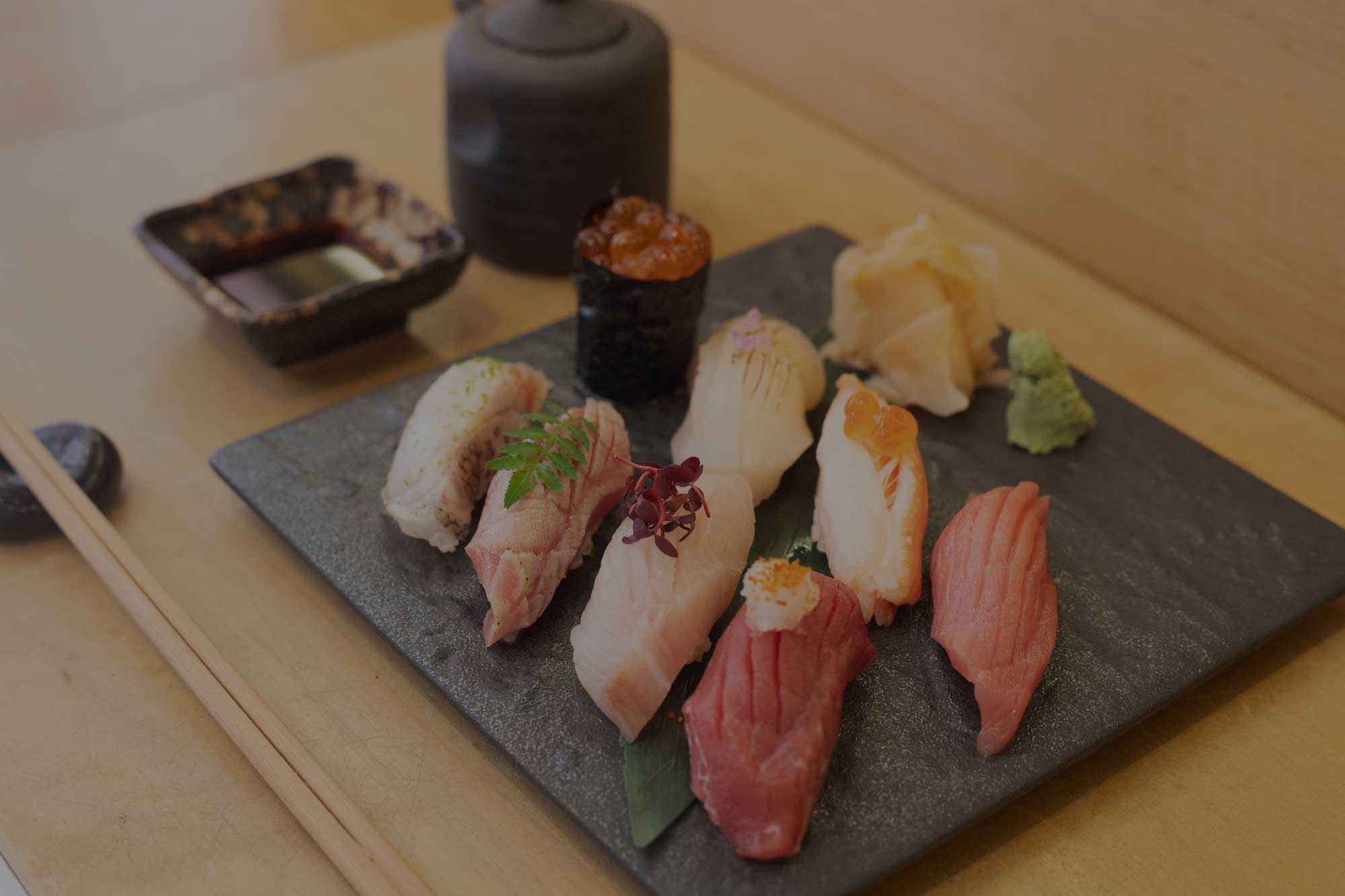 omakase sushi course at soho london